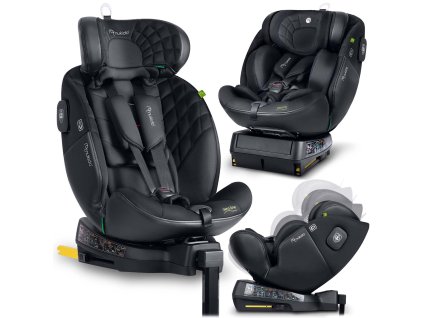 Nukido Aero Line fekete gyerek autósülés 0-36 kg ISOFIX