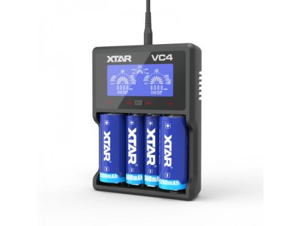 18650 akkumulátortöltő 4 x Li-ion/Ni-MH LCD kijelző