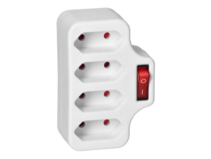 4-fiókos elosztó kapcsolóval, fehér