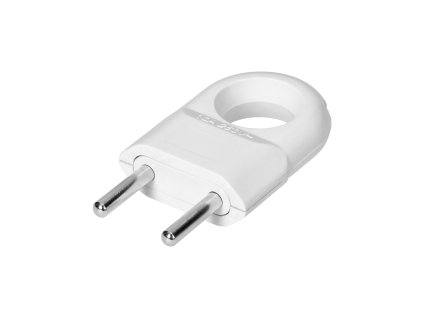 Fehér lapos euro dugó 2P, 50 db-os csomag