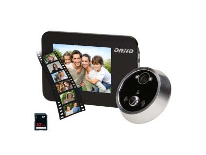 Ajtó megtekintő csengővel és rögzítéssel