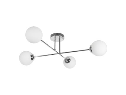 Króm függőlámpa 4 db E27 izzóhoz