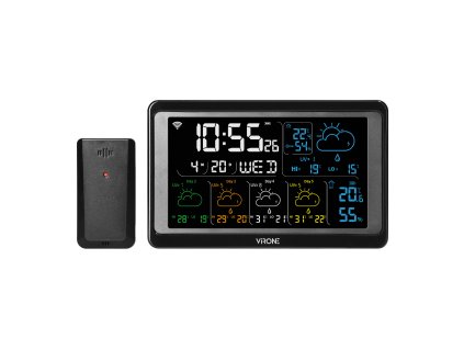 Vezeték nélküli Wi-Fi időjárás-állomás fekete