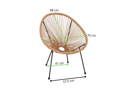 GF0084 KERTI SZÉK 72 X 82 X 85 CM