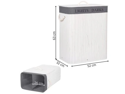 HA0070 BAMBUS RUHASZENNYES KOSÁR