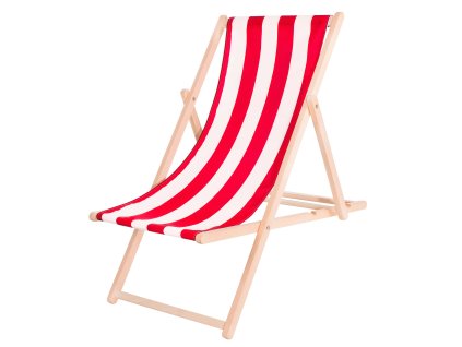 34344 dc0001 whrd lezak drewniany skladany white red stripe M0