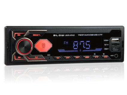 Autórádió RDS MP3 USB microSD Bluetooth USB-C