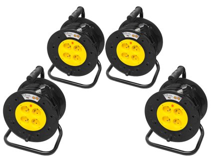 Hosszabbító kábel 50m, 4 csatlakozó, földelt