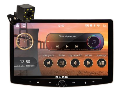 1-DIN autórádió 10" Androiddal, WiFi-vel és CarPlay-vel