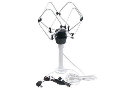 Antenna lakókocsihoz DVB-T / FM aktív - 12V / 24V KORONA