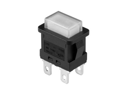 PUSH kapcsoló 16A 250V, fehér, megvilágítva