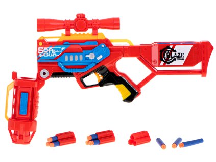 Blaze Storm habdártszóró pisztoly + 20 darts piros