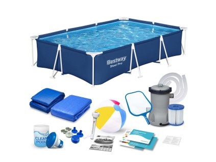 Kerti medence vázzal 300 x 201 x 66 cm 16 az 1-ben Bestway 56404N