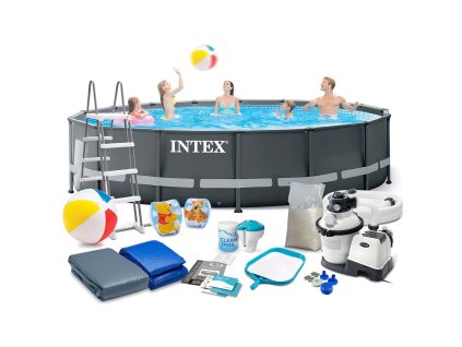 Kerti keretes medence 488 x 122 cm 17 az 1-ben INTEX 26326