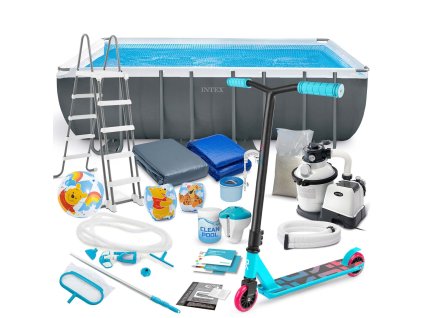 Kerti medence vázzal 549 x 274 x 132 cm 21 az 1-ben INTEX 26356 + INGYENES roller