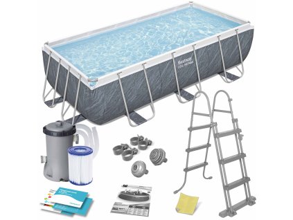 Kerti keretes medence 404 x 201 x 100 cm 11 az 1-ben Bestway 56721