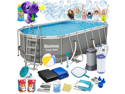 Kerti keretmedence 549 x 274 x 122 cm 17 az 1-ben Bestway 56710