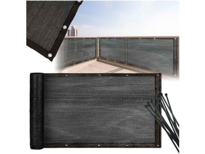 Oslona balkonowa LUARO mata maskujaca siatka cieniujaca na balkon taras 150g m2 100x700cm 167021