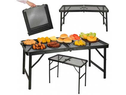 Stol stolik turystyczny LUARO kempingowy cateringowy skladany 80 x 40 x 66 x 37 cm 172729