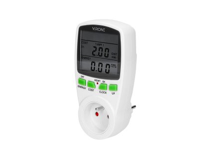 Kéttarifás LCD-s teljesítménymérő akkumulátorral