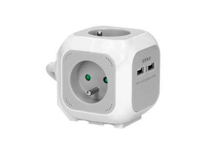 Hosszabbító 4xE+2xUSB, 1,4 m kábel