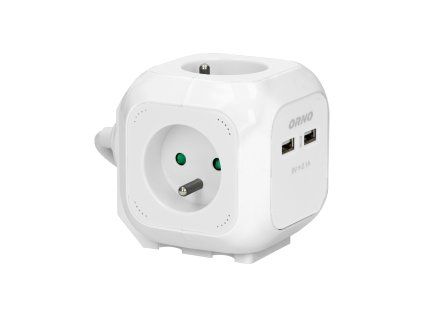 Hosszabbító 4 aljzat + 2 USB, 1,4m fehér