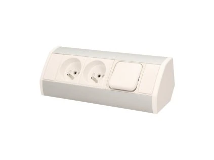 Ezüst-fehér bútor kapcsolós aljzat