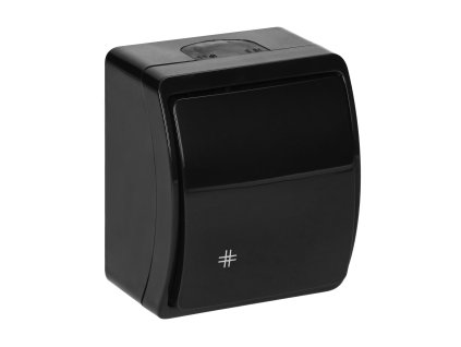 Négyutas fekete kapcsoló IP44 AQUATIC