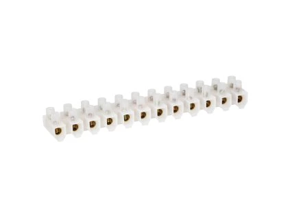 12 sínes sárgaréz PE elosztó, 25 mm2