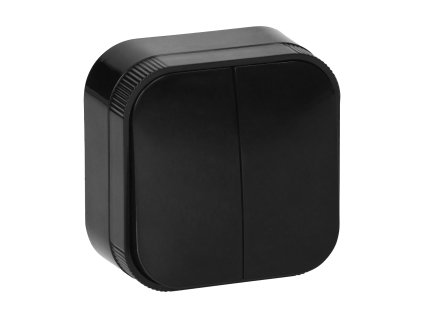 Fekete felületkapcsoló IP20, 10 db