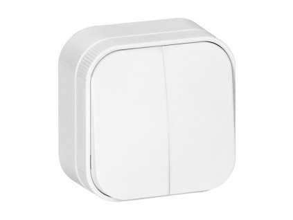 Fehér felületkapcsoló IP20, 10db