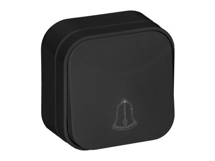 Fekete felületi csengőkapcsoló 10 db