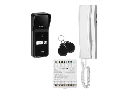 Otthoni kaputelefon RFID-vel és DIN tápellátással, fehér