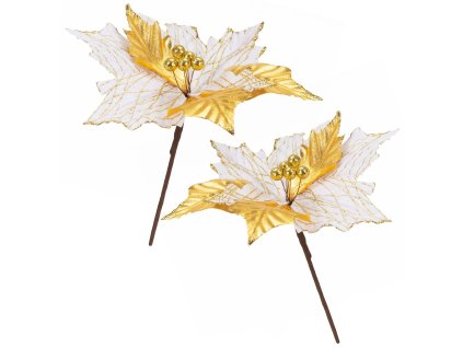 198923 ca0801 ozdoba swiateczna poinsettia 24x20 cm M0