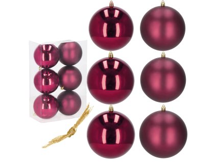 CA1191 KARÁCSONYI GÖMBÖK 10 CM 6 DB.