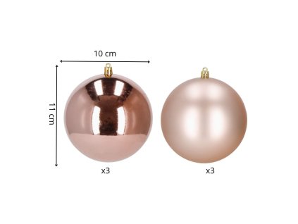 CA1193 KARÁCSONYI GÖMBÖK 10 CM 6 DB.