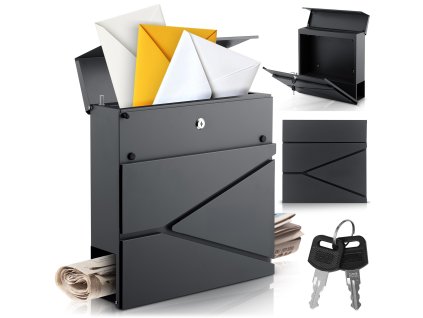 Leveleknek szánt postaláda 37x37x10,5 cm antracit HM-862