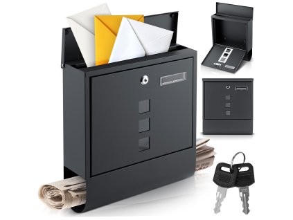 Postaláda 34x30,5x10 cm antracit HM-861