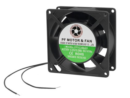 PC ventilátor 92x38mm 230V csúszó golyóscsapágyazással