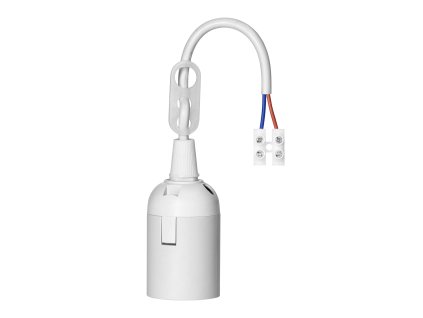 Zsinórfogós lámpatartó E27, fehér, 10 db-os készlet