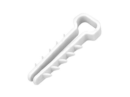 Gyorsrögzítő kábelbilincs, lapos kábel 13x7mm, fehér, 20 db