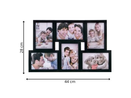 PF0009 6 KÉPES FOTÓKERET (FEKETE)