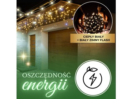 CL0517 FLASH JÉGBECSAPOK FÜGGÖNY 500 LED