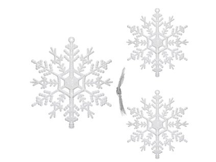 CA0755 KARÁCSONYI DÍSZEK "HÓPELYHEK" 3 DB.