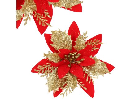 20106 ca0729 ozdoba swiateczna poinsettia 13x13 cm M0