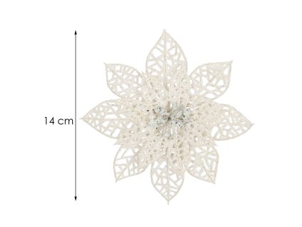 CA0728 KARÁCSONYI DÍSZ "MIKULÁSVIRÁG" 15 CM