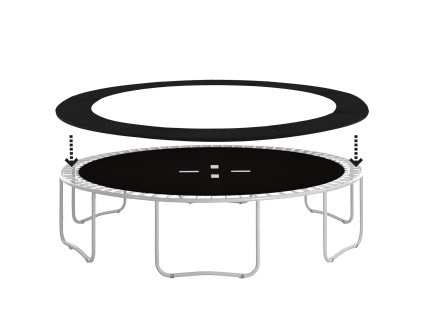TP-12FT 366 CM FEKETE TRAMBULINVÉDŐ