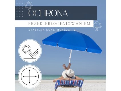 BU0003 KÉK STRANDFÜRDŐERNYŐ 240 CM SPRINGOS