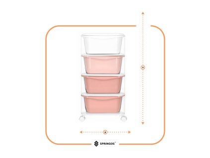 182308 ha0212 mobilna szafka na kolkach z 4 szufladami M0
