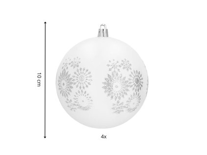 CA1429 KARÁCSONYFA DÍSZEK 10 CM 4 DB.